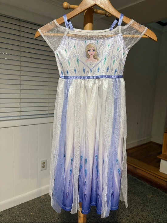 Disney Other - Elsa Inspired Girls' Sparkle Costume Dress - White & Light Purple